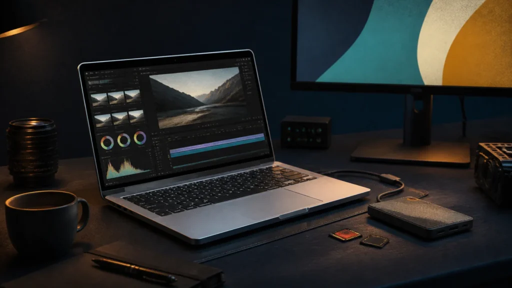 Apple 14-inch MacBook Pro M5 laptop editorial illustration
