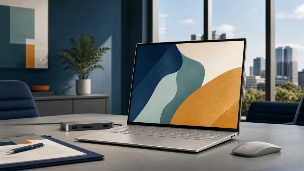 Microsoft Surface Laptop for Business 8th Edition editorial illustration