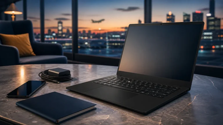 Lenovo ThinkPad X1 Carbon Gen 14 business laptop editorial illustration