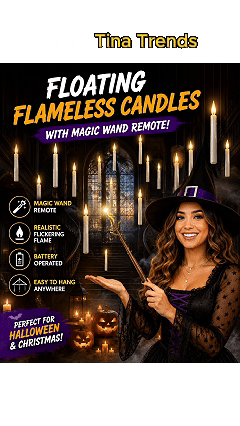Flameless Floating Candles with Magic Wand Remote