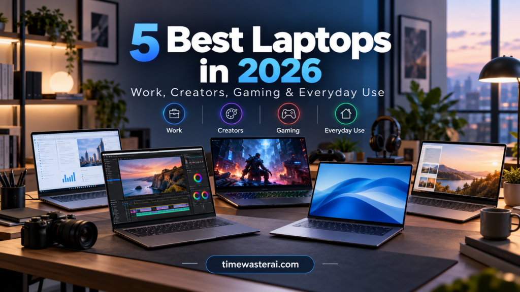 5 Best Laptops in 2026 for work, creators, gaming and everyday use on TimewasterAI